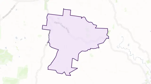 Paris Creek Area Boundary Map