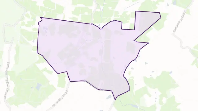 Piccadilly Area Boundary Map