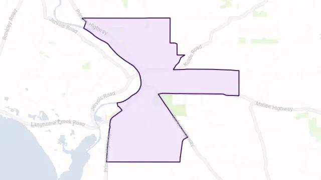 Tailem Bend Area Boundary Map