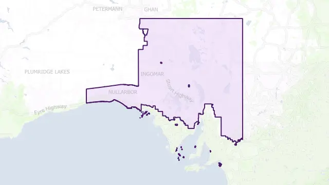Unincorporated Sa Area Boundary Map