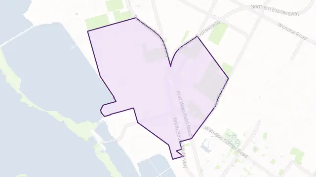 Waterloo Corner Area Boundary Map