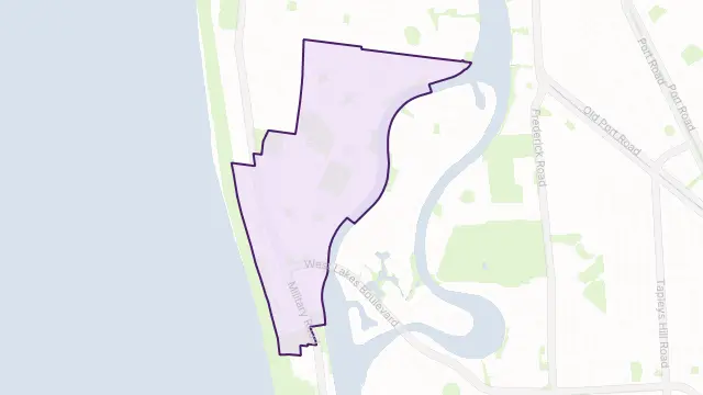 West Lakes Shore Area Boundary Map