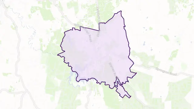 Williamstown Area Boundary Map