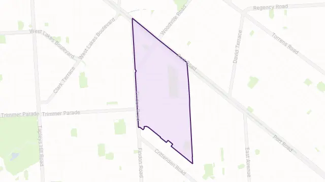 Woodville South Area Boundary Map