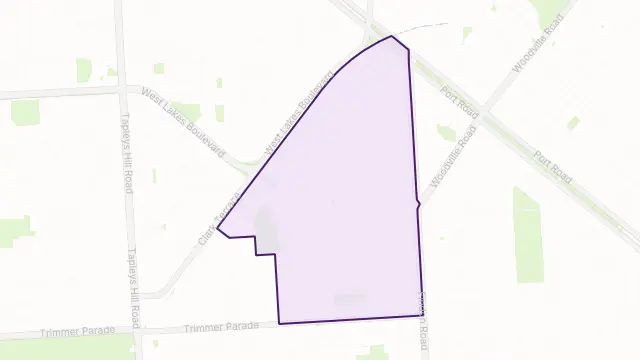 Woodville West Area Boundary Map