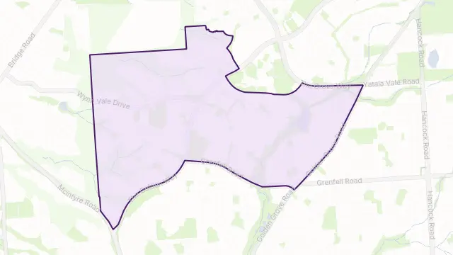 Wynn Vale Area Boundary Map