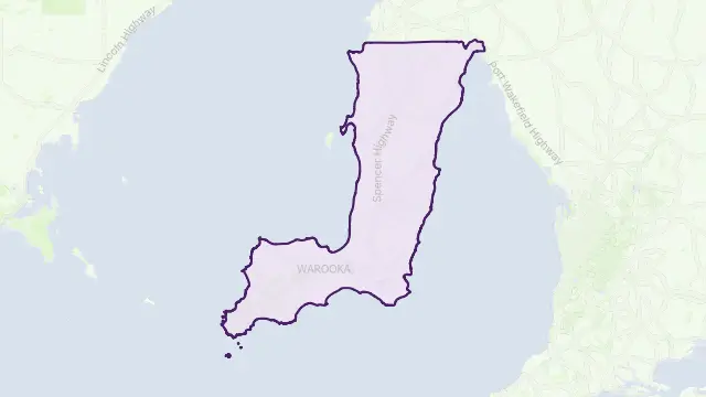 Yorke Peninsula Area Boundary Map