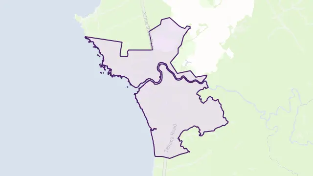 Arthur River Area Boundary Map
