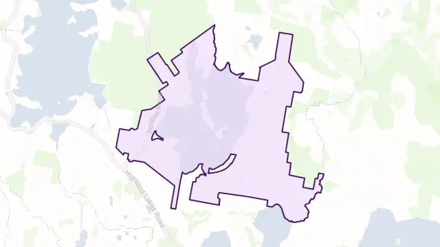 Arthurs Lake Area Boundary Map