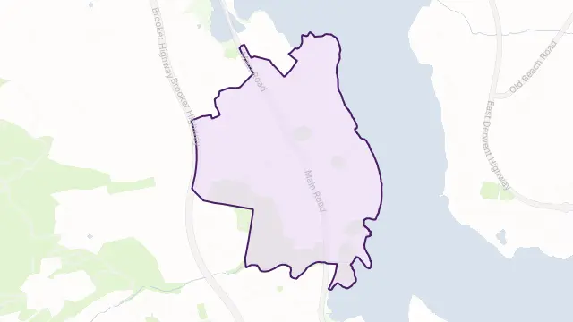 Austins Ferry Area Boundary Map