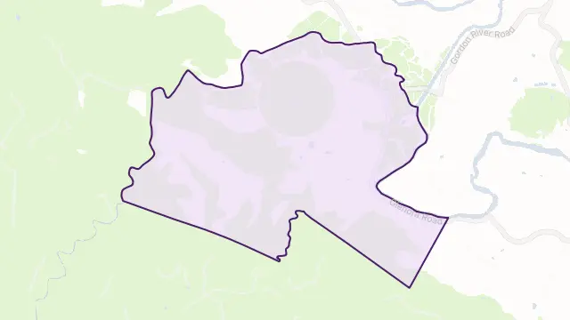 Bushy Park Area Boundary Map