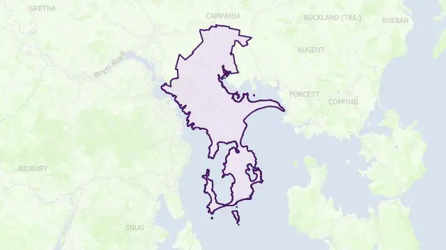 Clarence Council Area Boundary Map