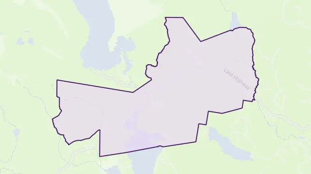 Derwent Bridge Area Boundary Map