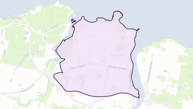 Devonport Area Boundary Map