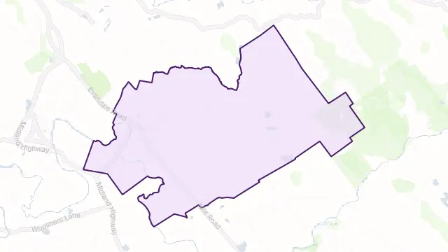 Evandale Area Boundary Map