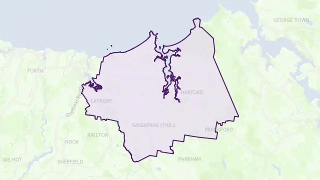 Latrobe Council Area Boundary Map