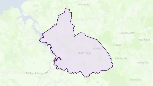 Launceston Area Boundary Map