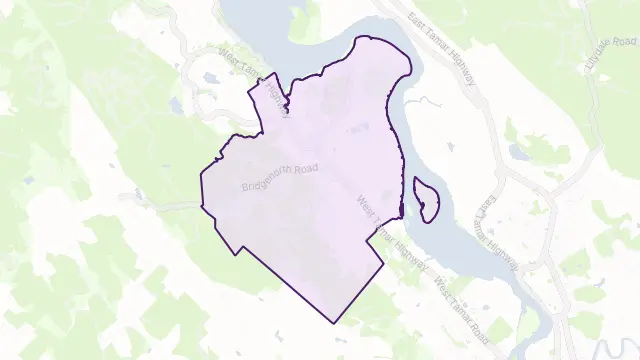 Legana Area Boundary Map