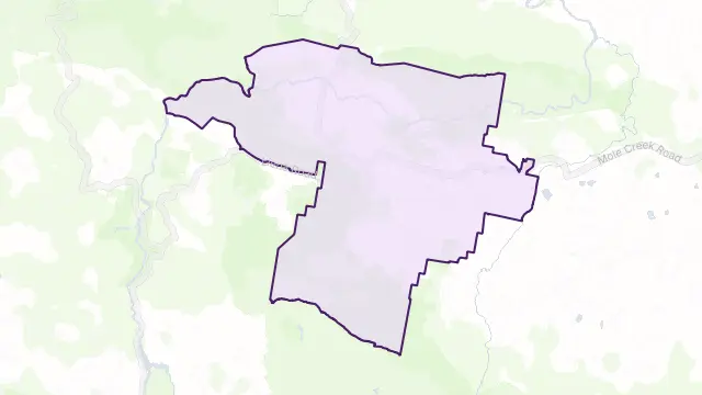 Mole Creek Area Boundary Map