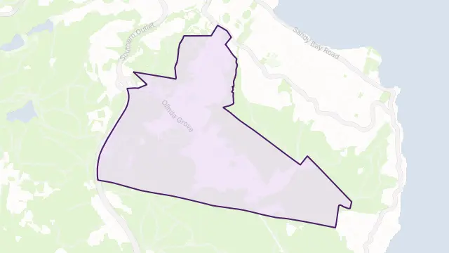 Mount Nelson Area Boundary Map