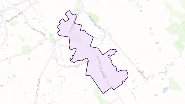 Perth Area Boundary Map
