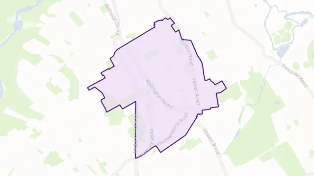 South Launceston Area Boundary Map
