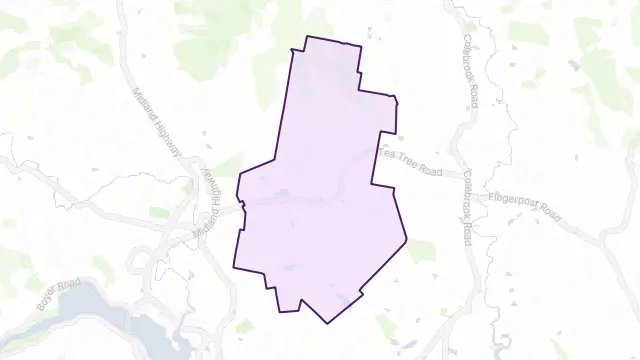Tea Tree Area Boundary Map