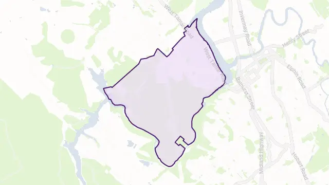 Trevallyn Area Boundary Map