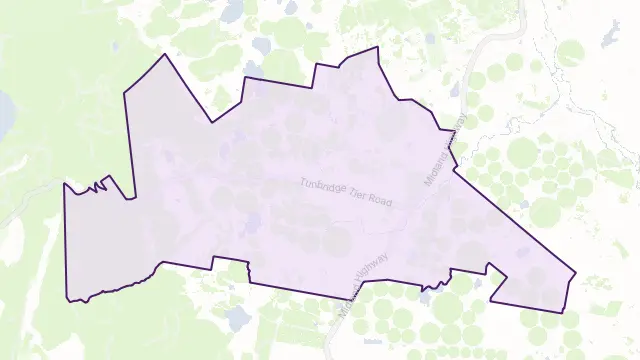 Tunbridge Area Boundary Map