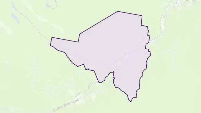 Tyenna Area Boundary Map