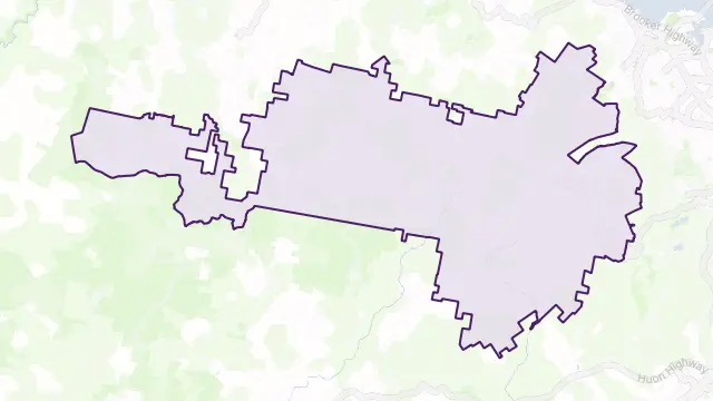 Wellington Park Area Boundary Map