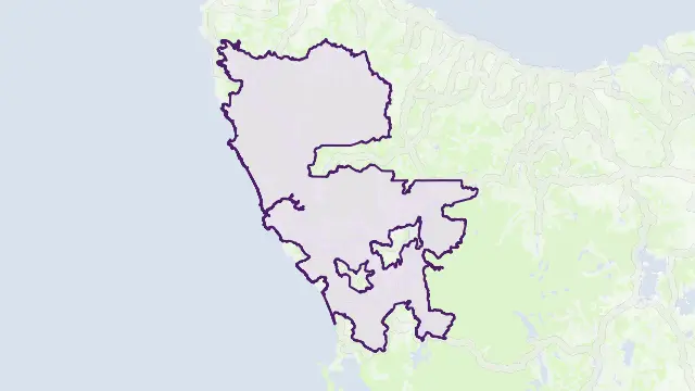 West Coast Area Boundary Map