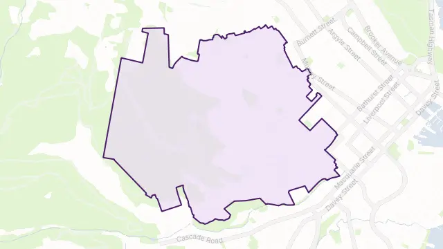 West Hobart Area Boundary Map