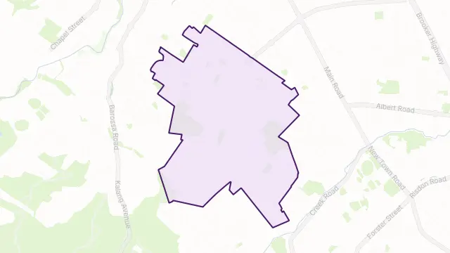 West Moonah Area Boundary Map