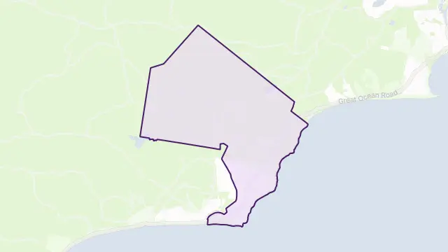 Aireys Inlet Area Boundary Map