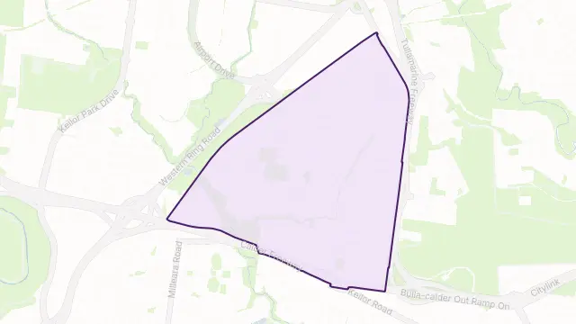 Airport West Area Boundary Map
