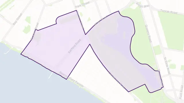 Albert Park Area Boundary Map