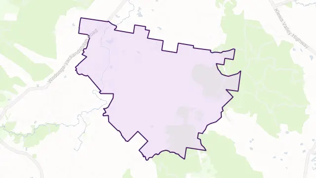 Allans Flat Area Boundary Map