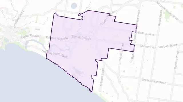 Allansford Area Boundary Map