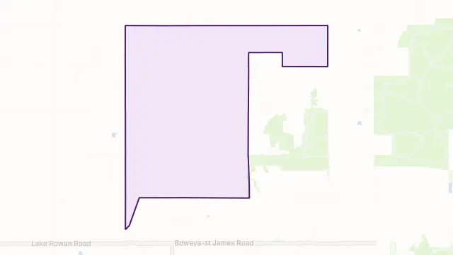 Almonds Area Boundary Map
