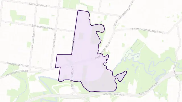 Alphington Area Boundary Map