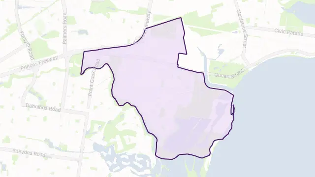 Altona Meadows Area Boundary Map