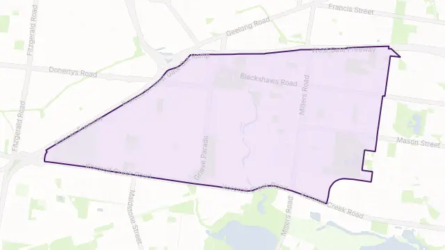 Altona North Area Boundary Map