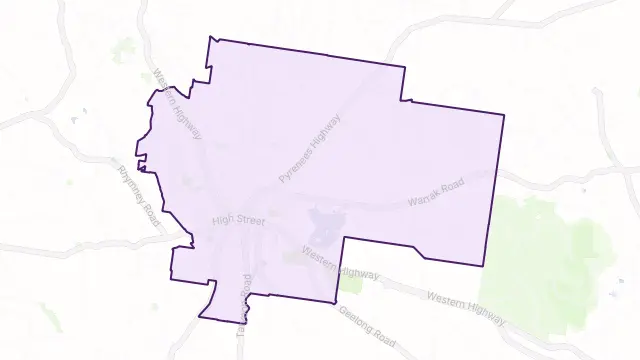 Ararat Area Boundary Map