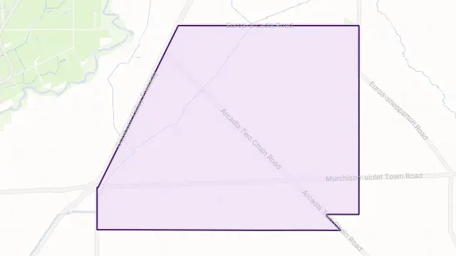 Arcadia South Area Boundary Map