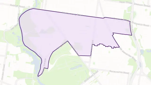 Ascot Vale Area Boundary Map