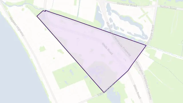 Aspendale Gardens Area Boundary Map