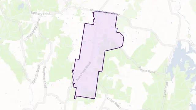 Axe Creek Area Boundary Map