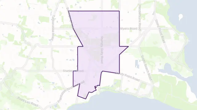 Balnarring Area Boundary Map