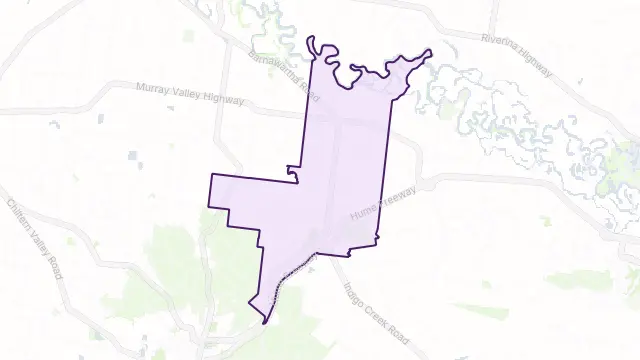 Barnawartha Area Boundary Map